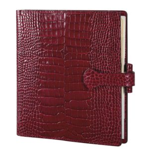 Organiseur Racine Ak  Veau Croco Savannah Rouge Avec Patte